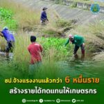 ชลประทาน จ้างแรงงาน 6 หมื่นราย สร้างรายได้ทดแทนให้เกษตรกร