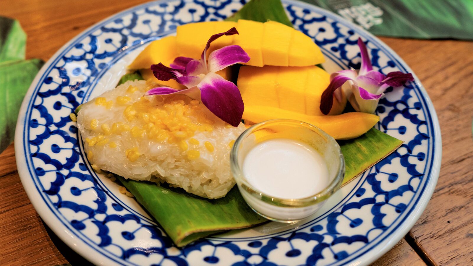 Giving away a recipe for 'Mango Sticky Rice', a popular Thai dish that