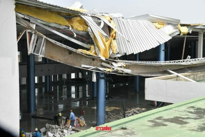 ทอท.เปิดสาเหตุ กำแพงอาคารสนามบินดอนเมืองถล่ม ชี้ยังอยู่ในประกัน