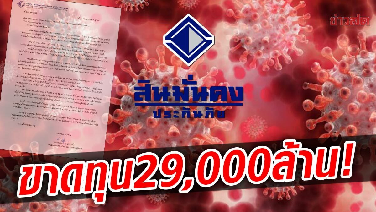 ‘สินมั่นคง’ แจ้ง ก.ล.ต. ขาดทุน 29,000 ล้านบาท เหตุเพราะค่าเคลมประกันโควิด