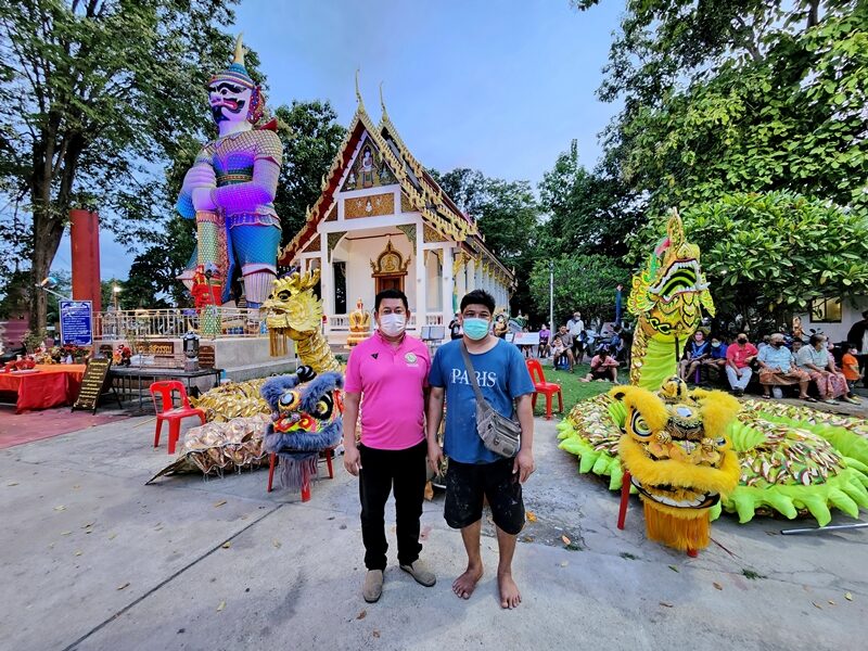 เศรษฐีตีนเปล่า นำคณะสิงโตจัดใหญ่แก้บน ท้าวเวสสุวรรณ วัดดังเมืองราชบุรี หลังได้โชคใหญ่หลักล้าน
