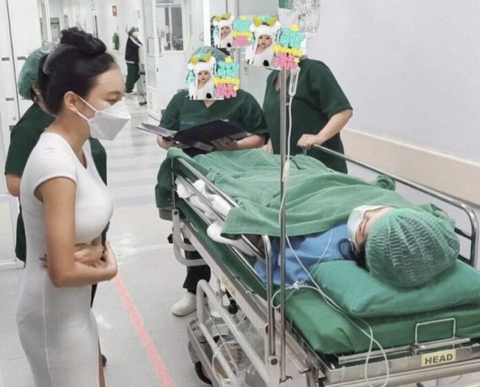 เอ็มมี่ ส่งกานต์ เข้าห้องผ่าตัด