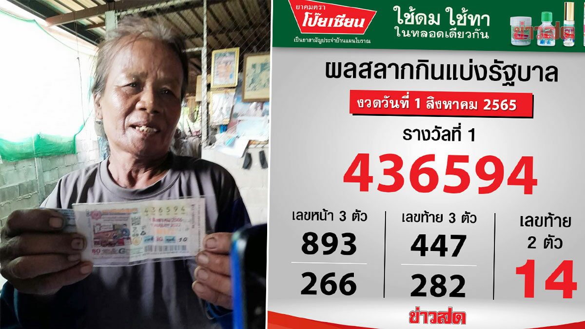 บอกลาหนี้สิน! ยายได้จับเงินล้านแล้ว ชีวิตพลิกรวยคว้า 6 ล้านรางวัลที่ 1