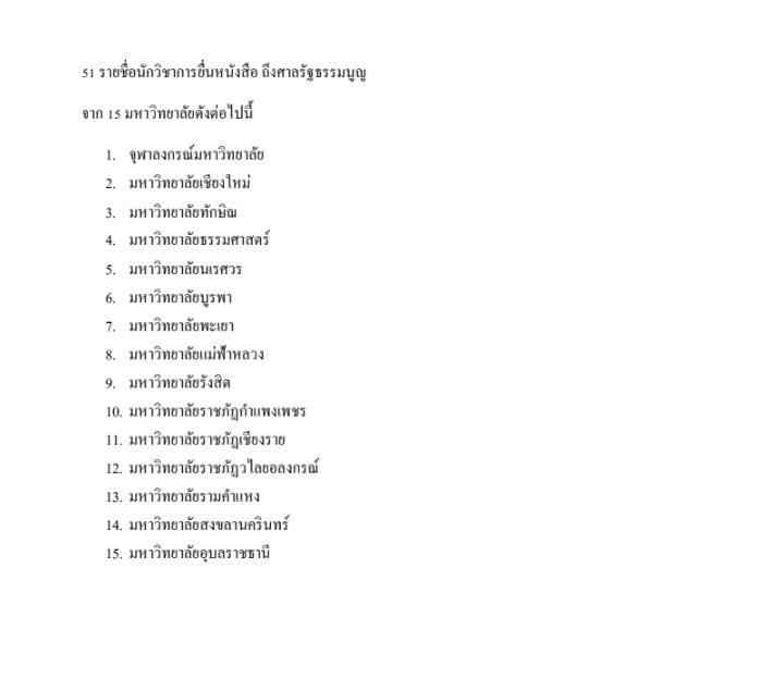 51 อจ.นิติศาสตร์จาก 15 มหาวิทยาลัย ร่อนจดหมายถึง ประธาน-ตุลาการศาลรัฐธรรมนูญ