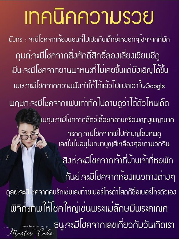 หมอเค้ก Magic designs เปิด เทคนิคความรวย 12 ราศี เผย ราศีใดจะมีโชคจากความฝัน-มีโชคจากสิ่งศักดิ์สิทธิ์