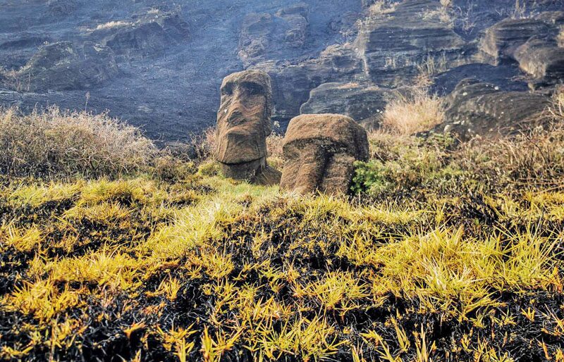 เผยไฟป่าบนเกาะอีสเตอร์