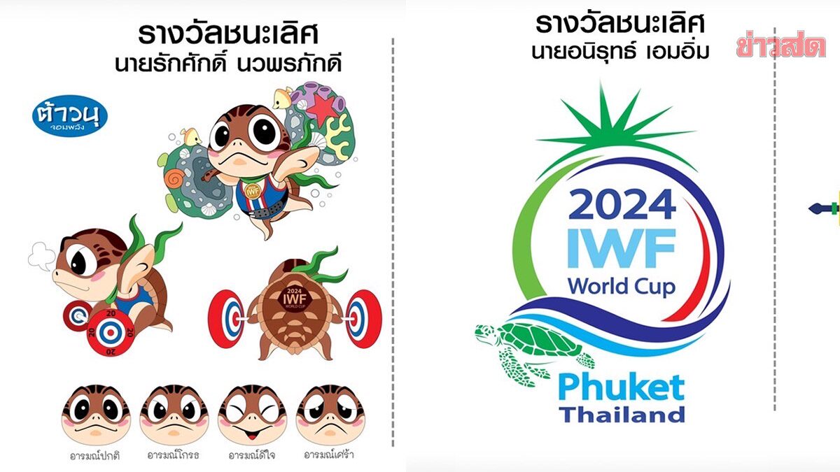 อนิรุทธ์ - รักศักดิ์ ชนะเลิศประกวดโลโก้ มาสคอต ยกน้ำหนัก เวิลด์คัพ 2024