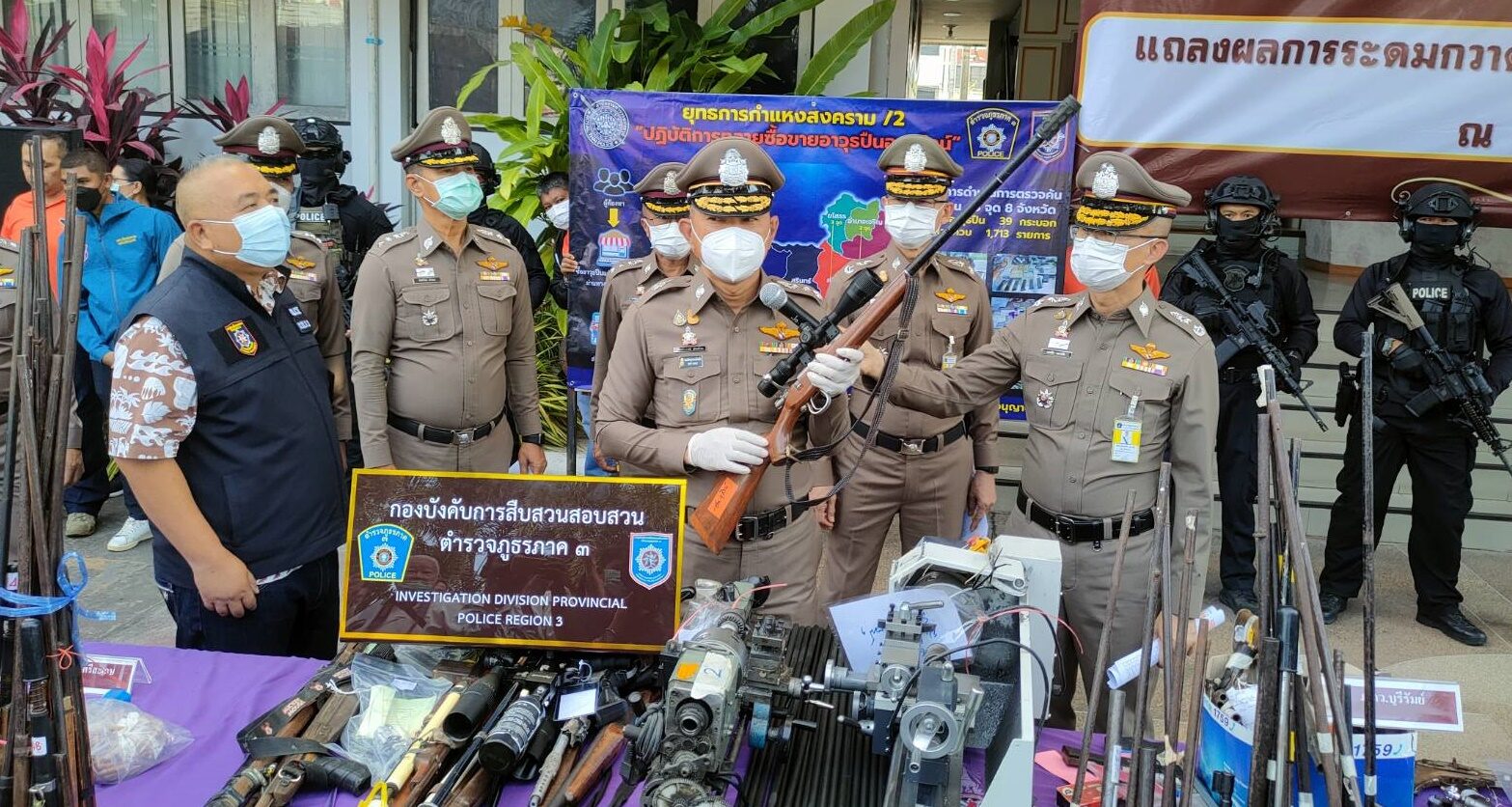 ปฏิบัติการ 'กำแหงสงคราม2' กวาดล้างอาชญากรรม รวบผู้ต้องหา-ยึดปืน-จับยา เพียบ
