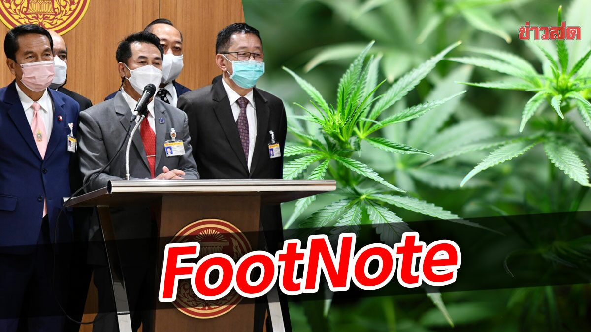 FootNote:ทิศทางต้านกัญชง กัญชา บทบาทร่วมของฝ่ายค้าน