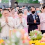 คู่รักสายบุญต้นแบบคุณโอบอุ้ม จัดงานวิวาห์รักชื่นมื่นในวัดโบสถ์บ้านกลาง จ.ปทุมธานี ต้นแบบจารีตไทยหนึ่งในกรุงสยาม