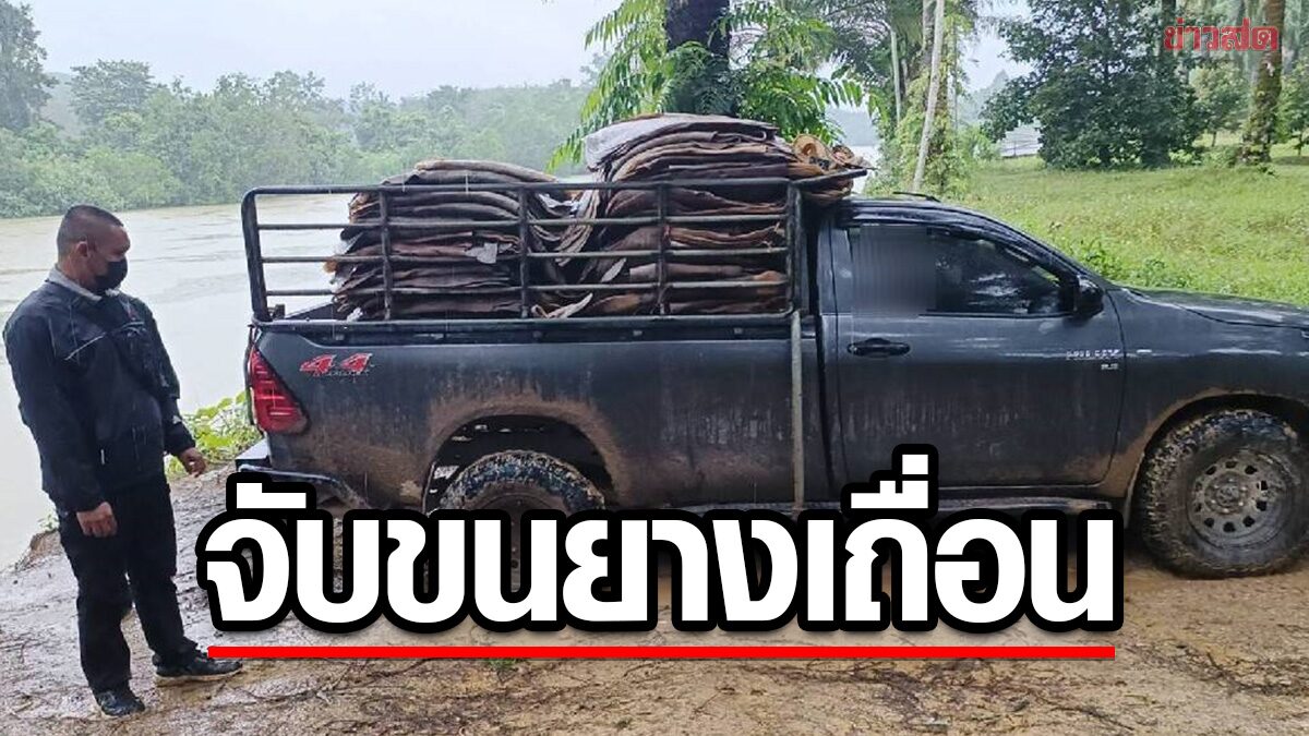 รวบขบวนการขนยางเถื่อน ยึดพาราแผ่น3ตัน สารภาพ ซื้อถูก ขายแพง ฟันกำไรอื้อ