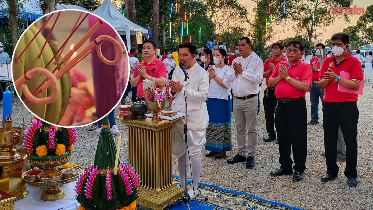 เซียนหวยฮือฮา เลขธูป-เลขหางประทัด ตรงกัน วัดดังระยอง วางศิลาฤกษ์ สร้างท้าวเวสสุวรรณ