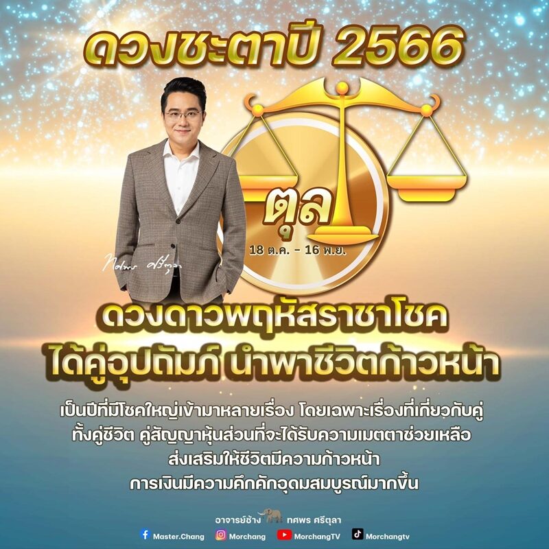 หมอช้าง เปิด ดวงชะตาปี 2566 ดวงดาวพฤหัสราชาโชค ได้คู่อุปถัมภ์ นำพาชีวิตก้าวหน้า