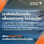 ก้าวไกล ประกาศนโยบาย 10 ข้อ 'ลดงานครู คืนครูให้นักเรียน' เพิ่มค่าตอบแทน-บรรจุใหม่