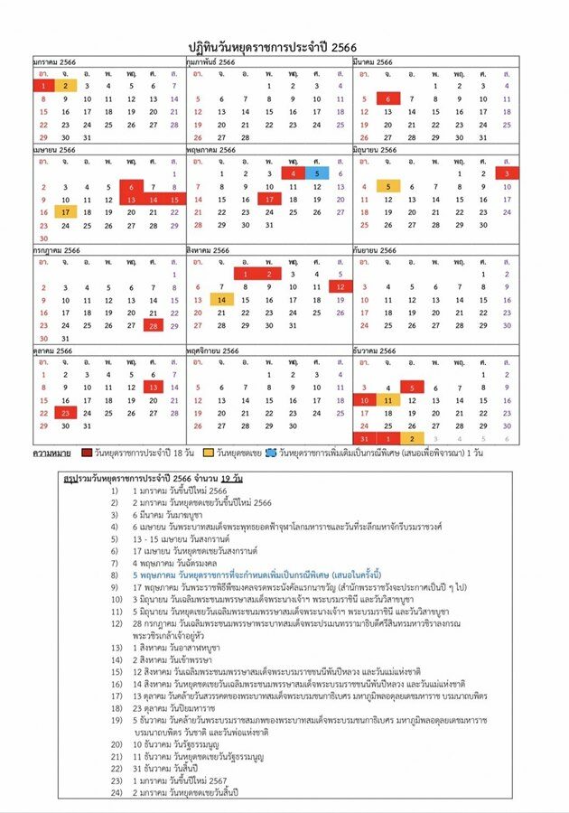 เฮเลย! สงกรานต์หยุดยาว 5 วัน 13-17 เม.ย.เผยให้ 17 เม.ย. เป็นวันหยุดชดเชย