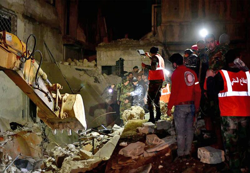 ในดามัสกัส-ไม่นานหลังเกิด “แผ่นดินไหว” ใกล้ชายแดนเลบานอน