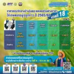 ราคาเกณฑ์กลางอ้างอิงและชดเชยส่วนต่างราคาให้เกษตรกรผู้ปลูกข้าว ปี 2565/66 งวดที่ 18
