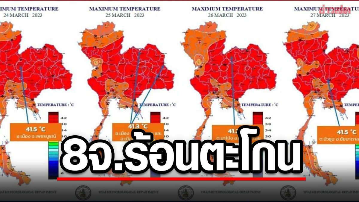 8 จังหวัด ร้อนตะโกน ที่ไหนร้อนสุด เตือนอากาศแปรปรวนพายุฤดูร้อนเข้า