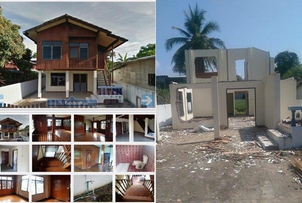 ช็อก เจ้าของ ฝันว่าบ้านหาย ตื่นเช้ามาแทบทรุด พบบ้านไม้สักถูกทุบเหลือแต่โครง