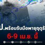ชป.พร้อมรับมือพายุฤดูร้อน 6-9 เม.ย. นี้