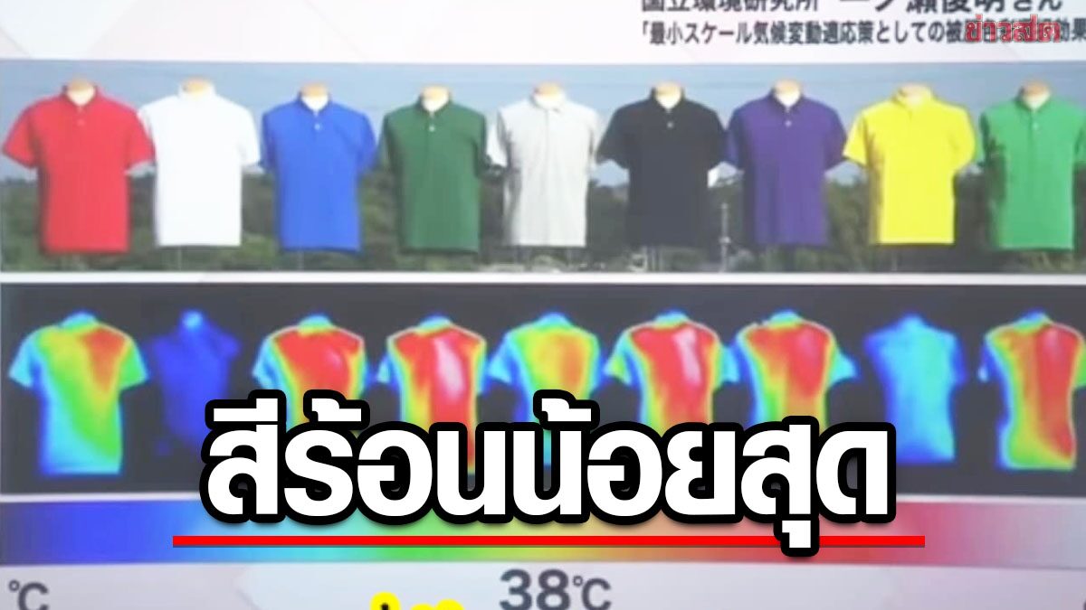 เพจดัง เผยงานวิจัยญี่ปุ่น เสื้อสีไหน ร้อนน้อยสุด แนะ 4 สี ในช่วงอากาศดุดันเช่นนี้ 