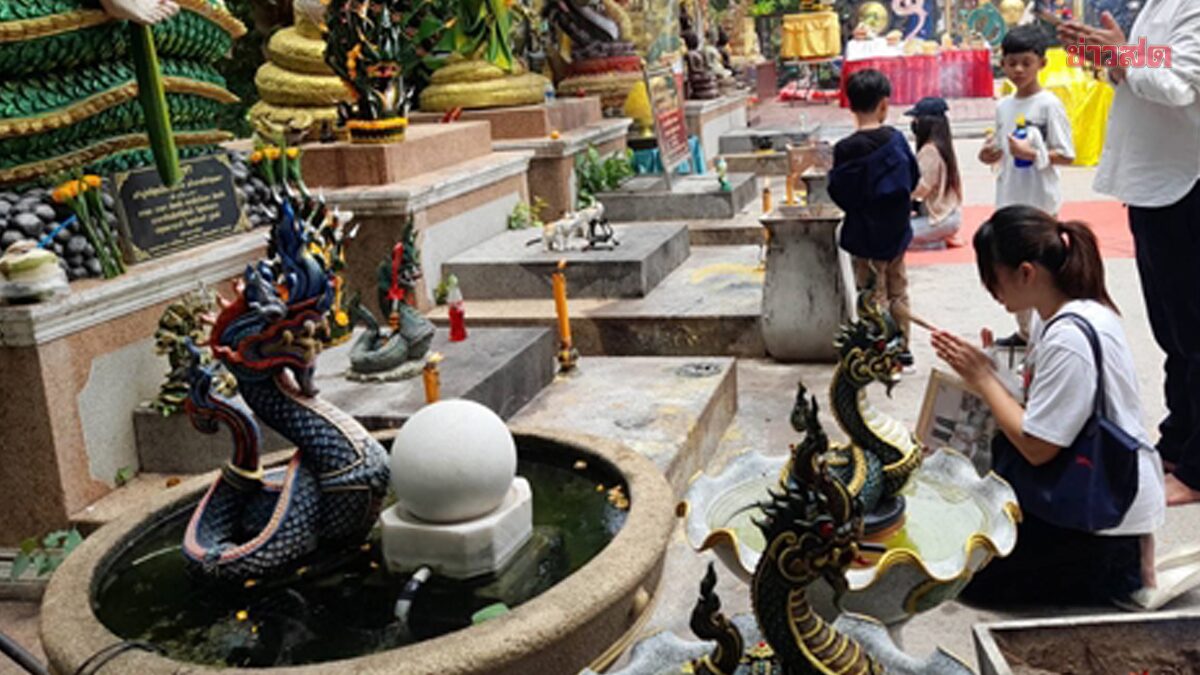 แห่ขอพร เกาะคำชะโนด ส่องอ่างน้ำมนต์วันพระ เจอเลขเด็ดสวย ซื้อเกลี้ยง