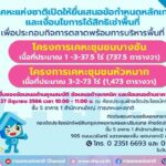 การเคหะแห่งชาติ เปิดให้เอกชนยื่นซองเสนอราคาค่าธรรมเนียมการได้สิทธิเช่าพื้นที่เพื่อประกอบกิจการตลาดพร้อมบริหารพื้นที่