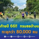 โค้งสุดท้ายปี 66!! กรมชลจ้างแรงงานทะลุกว่า 80,000 คน
