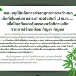 ครม.อนุมัติการร่างกฎกระทรวงกำหนดเด็กที่เสี่ยงต่อการกระทำผิด