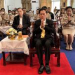 พระครูประพัฒน์เขมคุณ เจ้าอาวาสวัดดวงแข เป็นประธานฝ่ายสงฆ์ร่วมพิธีเจริญพระพุทธมนต์