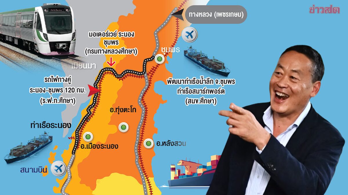 รู้จัก "แลนด์บริดจ์" โปรเจ็กต์ยักษ์ เชื่อมอ่าวไทย - อันดามัน