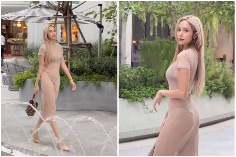 อุ้ม แจงใส่ชุด ซีทรู