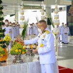 พล.อ.อ.สถิตย์พงษ์ ประธาน พิธีบวงสรวงสักการะสิ่งศักดิ์สิทธิ์ ก่อนแสดงโขน 'กุมภกรรณทดน้ำ'