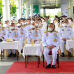 พล.อ.อ.สถิตย์พงษ์ ประธาน พิธีบวงสรวงสักการะสิ่งศักดิ์สิทธิ์ ก่อนแสดงโขน 'กุมภกรรณทดน้ำ'