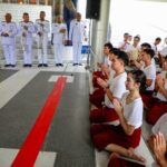 พล.อ.อ.สถิตย์พงษ์ ประธาน พิธีบวงสรวงสักการะสิ่งศักดิ์สิทธิ์ ก่อนแสดงโขน 'กุมภกรรณทดน้ำ'