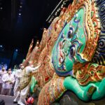 พล.อ.อ.สถิตย์พงษ์ ประธาน พิธีบวงสรวงสักการะสิ่งศักดิ์สิทธิ์ ก่อนแสดงโขน 'กุมภกรรณทดน้ำ'
