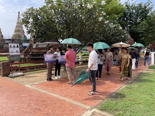 ตำรวจท่องเที่ยวอยุธยา บูรณาการสร้างความเชื่อมั่น ให้แก่กลุ่มนักท่องเที่ยวจีน