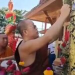 ชาวบ้านแห่! ร่วมบวงสรวง ท้าวเวสสุวรรณ เล็งนำเลขที่วัด-ยอดเงินงานบุญ เสี่ยงโชค