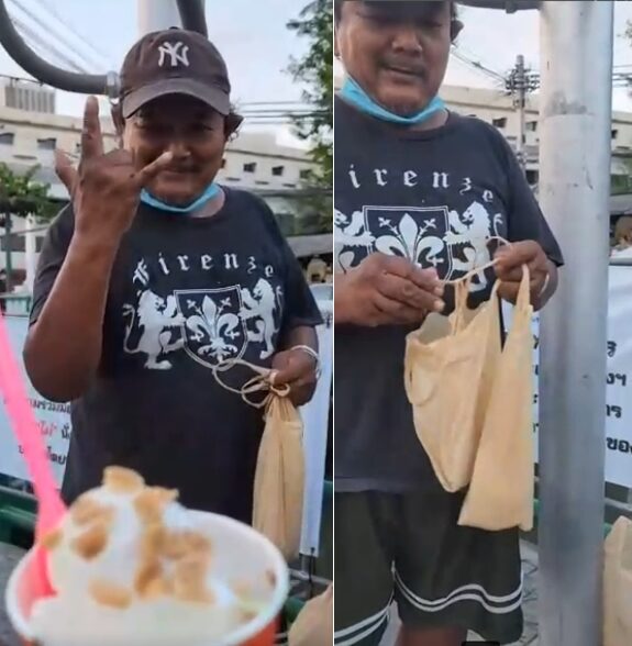 สาว เปิดใจให้ข้าว คนไร้บ้าน เจอตอบแทนด้วยไอศกรีม 1 ถ้วย ทำเอาน้ำตาไหล เผยอีกเรื่องสุดซึ้งใจ