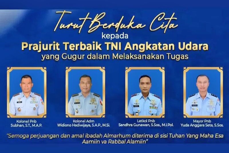 ทัพอินโดนีเซียเร่งสอบ! เครื่องบิน 2 ลำ “ดิ่งตกขณะฝึก” คร่านักบิน-ทหาร 4 ศพ