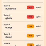 จิสด้า แจ้ง 60 จังหวัดทั่วไทย จม PM2.5 ผงะ 3 จว. อยู่ระดับวิกฤต กรุงเทพฯ ค่าฝุ่นพิษพุ่งอีก