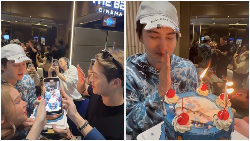 แจ็คสัน หวัง ถือเค้กเซอร์ไพร์สวันเกิดกอล์ฟ พิชญะ
