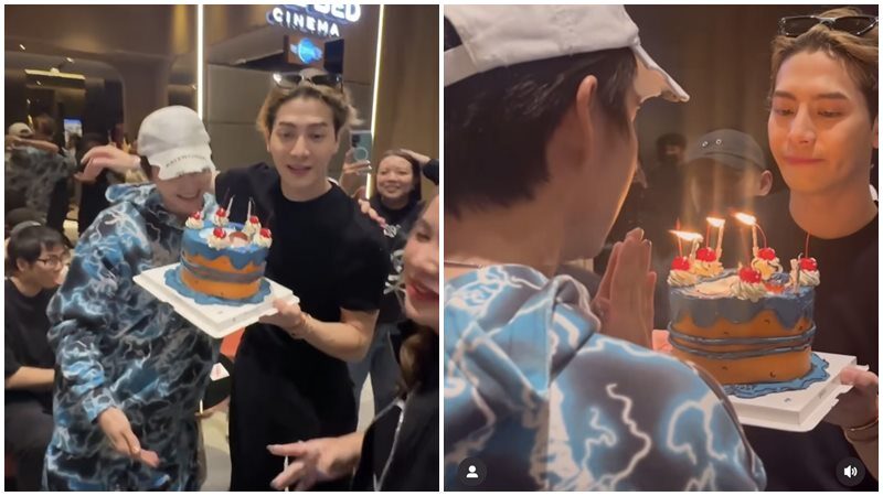 แจ็คสัน หวัง ถือเค้กเซอร์ไพร์สวันเกิดกอล์ฟ พิชญะ