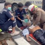 นาทีชีวิต! ตำรวจบางซื่อ ช่วยชีวิต คนขับรถตู้หมดสติ เร่งใช้เครื่อง AED ทำคู่ CPR กู้ชีพจนฟื้น