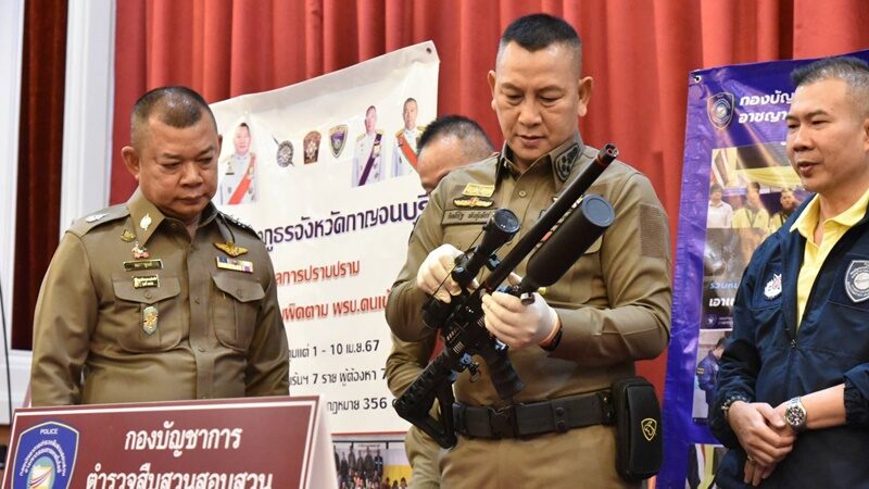 ตร.แถลงผลกวาดล้างอาชญากรรมก่อนสงกรานต์ 10 วันจับผู้ต้องหาเฉียดแสนคน ยึดปืน 4 พันกว่ากระบอก