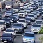 แห่กลับอีสาน ถนนมิตรภาพ การจราจรหนาแน่น ปริมาณรถสะสมติดหนึบ-เต็มทุกช่องทาง