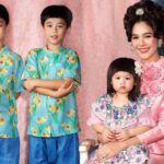 สมฉายาเจ้าแม่คอนเทนต์ ชมพู่ อารยา ควง 3 แสบ ถ่ายแบบชุดวันสงกรานต์ ชาวเน็ตแซวตากล้องต้องสู้ชีวิต