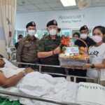 รรท ผบ.ตร. เยี่ยมให้กำลังใจตำรวจ EOD รับบาดเจ็บ เหตุคนร้ายลอบวางระเบิด นราฯ