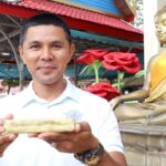 วัดสมหวัง นำเทคโนโลยีเลเซอร์ สลักชื่อผู้ร่วมบุญหล่อหลวงพ่อ ใหญ่ที่สุดในโลก