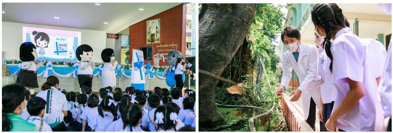 ภาพการจัดกิจกรรมให้ความรู้ในโรงเรียน